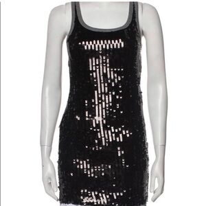 NWT Dolce & Gabbana Sequin Mini Dress with black sequins size xs